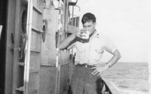 Joe drinking coffee
